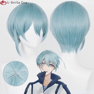 Misscoo  Anime Blue Lock Hiori Yo Cosplay Wig Light Blue Yo Hiori Cosplay Heat Resistant Hair