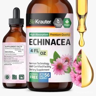 BIO KRAUTER® Echinacea for Immune & Respiratory Support - Pure Vegan Echinacea Drops 680 mg per Serv