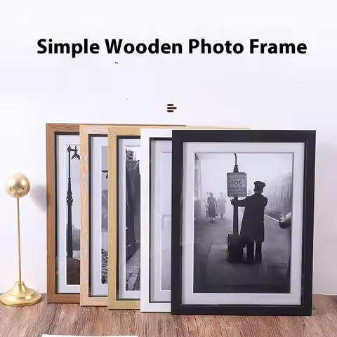 Large Wooden Picture Frame for 4K 8K Posters - A3 A4 Size Photo Frame, Premium Quality Art Frame Dis