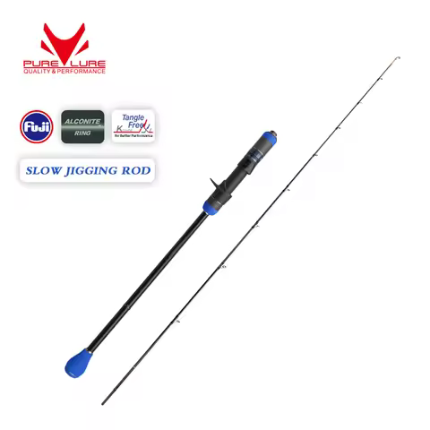 PURELURE Slow Jigging Rod 1.90M 6.35ft Solid Tip Salt water Spinning Baitcasting for Sea Fishing Rod