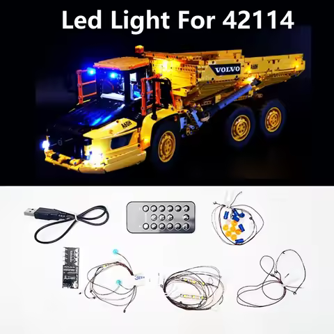 LED Light For LEGO 42114 6x6 Articulated Hauler Truck Technical Car Lamp Building Blocks Bricks (Not