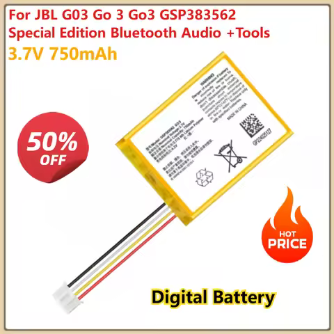 GSP383562 3.7V 750mAh Replacement Digital Battery For JBL G03 Go 3 Go3 Special Edition Bluetooth Aud