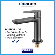 Pozzi X321GG Gun Grey Basin Tap