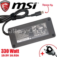 MSI Adapter ของแท้ 19.5V/16.92A 330W หัว Square Tip สายชาร์จ MSI MSI Raider GE68HX AC Adapter อะแดป