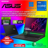 #RG053 USED ASUS ROG Gaming Laptop G732LWS intel i7-10875H 16GB 1TB SSD NVIDIA GEFORCE RTX2070S RTX 
