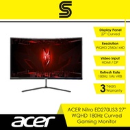ACER Nitro ED270US3 27″ WQHD 180Hz Curved Gaming Monitor