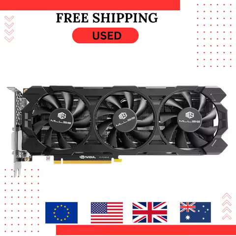 USED MLLSE Placa De Video NVIDIA GeForce GTX 1080 8GB GDDR5X 256-bit PCIe 3.0 x16 7nm Desktop Comput