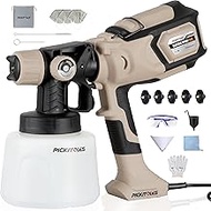 1000W HVLP Paint Sprayer High-Efficiency Electric Spray Gun with 6 Nozzles,Variable Patterns Adjusta