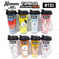 BT21 Tumbler BT21 Drinking Bottle/ - CHIMMY KOYA COOKY TATA RJ MANG SHOOKY VAN Unofficial Merchandis