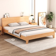 【SG Sellers】Solid Wooden Bed Frame Single/Queen/King Bed Frame Bed Frame With Mattress