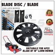 KEY LANDSCAPE ROUND DISC MASPORT'' LAWNMOWER BLADE KIT SET FOR LAWN MOWER OGAWA 18''