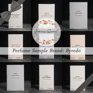 Perfume Sample - Byredo Perfume Collection / 12 Fragrances / 2ML Perfume Fragrance