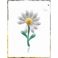 GD Quan Zhilong Pin Kecil Daisy Kerongsang Bunga Matahari Mewah Aksesori Kerongsang Bunga Matahari Y