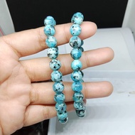 Gelang batu pirus persia biru / gelang batu akik pirus// batu proses