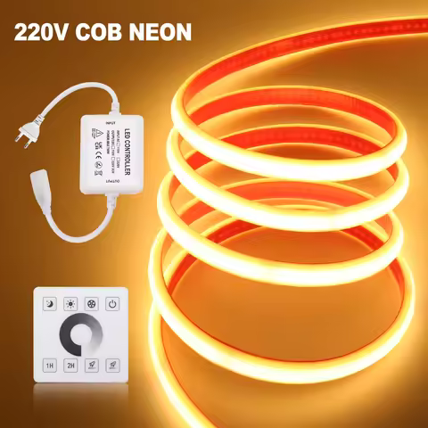 Self Adhesive COB LED Neon Strip Light WIFI/Bluetooth/Touch with 23key Remote 220V 240LED IP67 Linea
