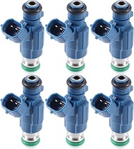X AUTOHAUX 6 Pcs 16600-AA550 16600-AA500 Fuel Injector for Nissan GTR Safari Patrol Skyline R34 RB25