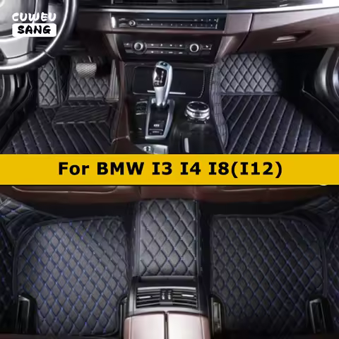 CUWEUSANG Custom Car Floor Mats For BMW I3(I01) I4(G26) I8(I12) Auto Carpets Foot Coche Accessorie