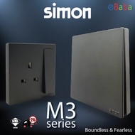 SIMON[European Brand] M3 Series Black Switch / Switches & Socket Outlet 1 gang 2 gang 3 gang 4 gang 