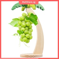 Banana Holder Stand Wood Banana Hanger Tree with Stainless Steel Hook Creative Shape Banana Holder M