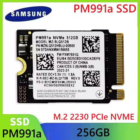 SAMSUNG SSD PM991 PM991a NVME M.2 2230 Internal Solid State Drive 128GB Internal Storage SSD 256GB 1