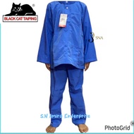 Black Cat SET BAJU MELAYU [BIRU] / Baju Melayu Biru KAFA Sepasang Kain Koshibo