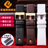 Suitable for Diesel Diesel DZ1657 DZ4323 DZ7313 Lychee Pattern Genuine Leather Strap Men Women 24 26