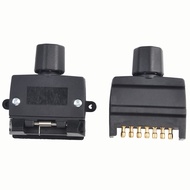 7 Pin Flat Trailer Plug Male Female Socket Set Caravan Boat Adaptor Connector Plug Socket 7 Pins Con