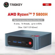 TRIGKEY S5 AMD Ryzen 7 5800H 迷你電腦 DDR4 16G/32GB 500GB NVMe SSD WIFI6 BT5.2 桌上型迷你游戲電腦