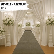 Walking Carpet Wedding Carpet 1M X 1.6M Velvet Hallway Carpet - BENTLEY PREMIUM BEIGE