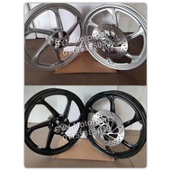 Y15ZR 6 btg Enkei pnp Y15 sport rim 6 batang size 1.6 depan belakang Y15ZR V1 V2 hitam kilat / silve