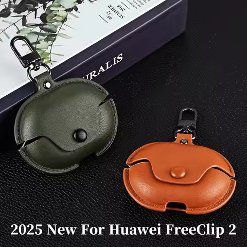 For Huawei FreeClip2 Case Leather Cases For Huawei FreeClip2 FreeClip Cover Wireless Bluetooth Headp