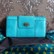 SOLD preloved dompet fossil explorer long green