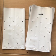 22 Pcs 14" x 14" HDPE Premium Black & White Polibeg UV Poly Bag Polybag Nursery Plantation Bag (Made