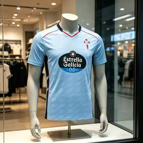 Hot Selling Unisex Celta Vigo Retro-Inspired Home Football Jersey Summer Breathable Quick-Dry Tee fo