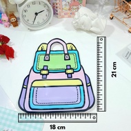 Zipper Bening Motif Tas Ransel Unik Lucu Bahan Plastik PVC Ziplock Ready 2 Ukuran Besar dan Kecil / 
