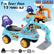 Kid Toy Ride On Engineering Construction Vehicle Excavator Bulldozer Digger with Music / Mainan Jeng