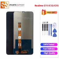 IPARTSEXPERT Original LCD for Realme C11 LCD Realme C15 LCD Display Touch Panel Screen With Frame Assembly Realme C12 RMX218 LCD Display Replacement RMX2185