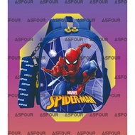 Asfour - Spiderman Metal School Bag For Elementary Kindergarten Kindergarten Early Childhood Kindergarten Drawing Bag Spiderman Spidermen Spider man Waterproof/Free Pencil Case