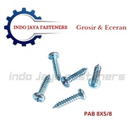 PAB Screw 8 x 5/8 (16mm) Tapping Screw Moonlion Round Head Screw/