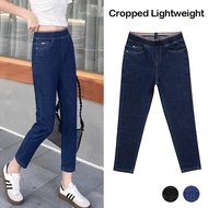 Women's Slim-Fit Cropped Jeans for Summer 2025 New Style High Waist with Elastic Stretchy Slimming I