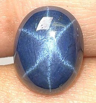 พลอยไพลินเเท้ แซฟไฟร์บลูสตาร์. Natural Blue Star Sapphire (Diffusion) | 8.70 X 10.90mm | 2115฿ | BS1