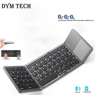 Russian/Spanish/English B033 Mini Foldable keyboard, Wireless Bluetooth Keyboard Recharger with Touc