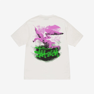 100% Official Authentic Stussy Fallen Angel Pigment Dyed T-Shirt Black Same Style for Men and Women