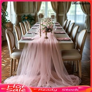 [MIC]☃Tulle Table Runner Decorative Sheer Tablecloth Solid Color Table Runner Arch Aisle Veil for Br