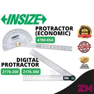 INSIZE 180 / 360 Degree Protractor Angle Ruler Degree [4780-85A] (0-180 ) / Digital Protractor (2176