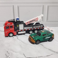 Toy Diecast Truck Crane Sedan - Diecast Truck Towing Transport Sedan