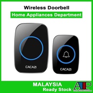 Cacazi Waterproof Wireless Doorbell Remote Loceng Rumah CALL EU Plug Smart Door Bell Chime