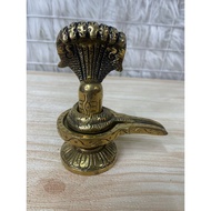 Brass Shivalingam with Nagabaranam