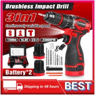 【NEW】XTITAN 16.8V Brushless Electric Impact Drill 3in1 Cordless Impact Drill Screwdriver Hammer Impa