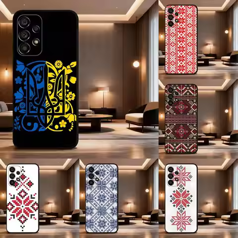 Ukraine Ornament pattern Phone Case For Samsung Galaxy A73,31,32,72,41,53,52,71,22,5G,Note,J7,8,9 So